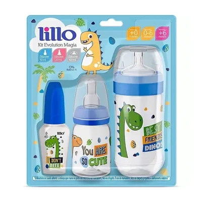 Kit Mamadeira 03 Peças Evolution Menino 11326